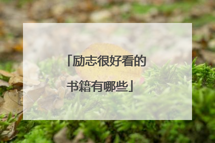 励志很好看的书籍有哪些