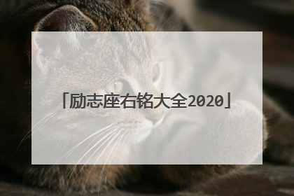 励志座右铭大全2020