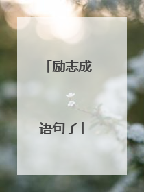 励志成语句子