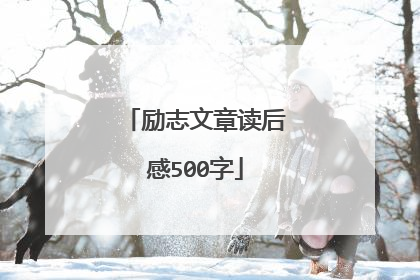 励志文章读后感500字