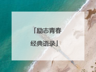 励志青春经典语录