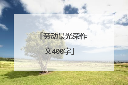 劳动最光荣作文400字