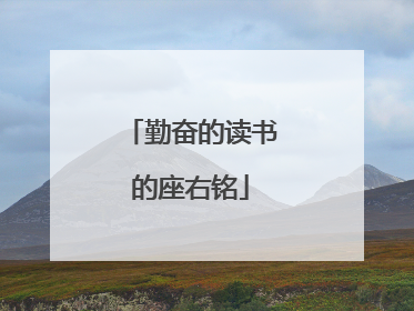 勤奋的读书的座右铭