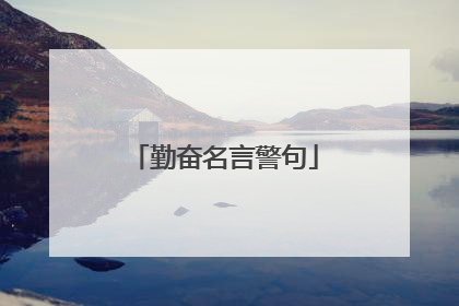 勤奋名言警句