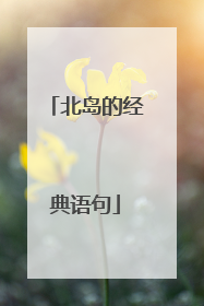 北岛的经典语句