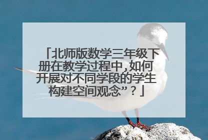 北师版数学三年级下册在教学过程中,如何开展对不同学段的学生构建空间观念”？