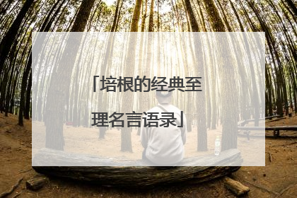 培根的经典至理名言语录