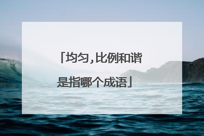 均匀,比例和谐是指哪个成语