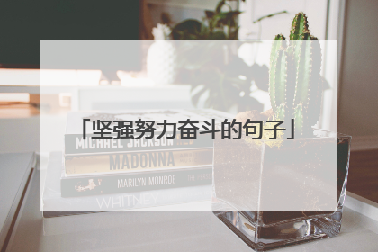坚强努力奋斗的句子