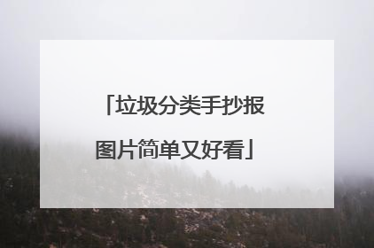 垃圾分类手抄报图片简单又好看