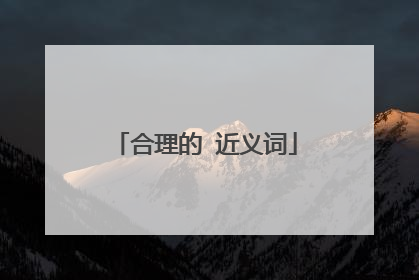 合理的 近义词