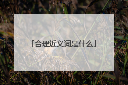 合理近义词是什么