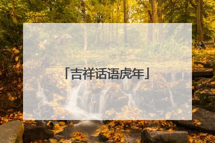 吉祥话语虎年