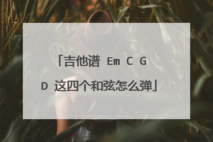 吉他谱 Em C G D 这四个和弦怎么弹