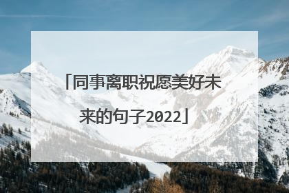 同事离职祝愿美好未来的句子2022