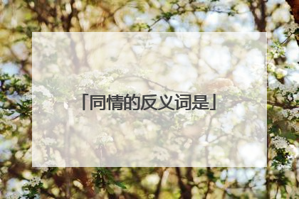 同情的反义词是