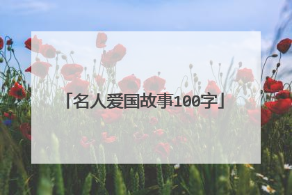 名人爱国故事100字