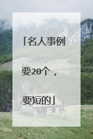 名人事例要20个，要短的