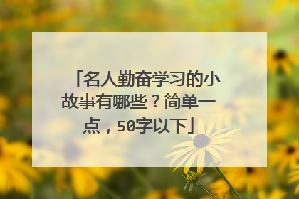 名人勤奋学习的小故事有哪些？简单一点，50字以下