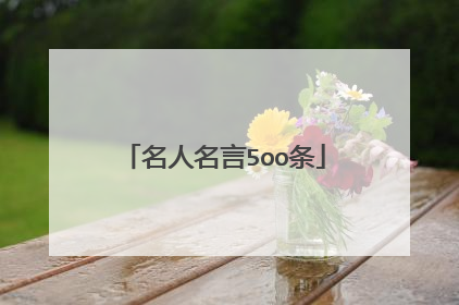名人名言5oo条