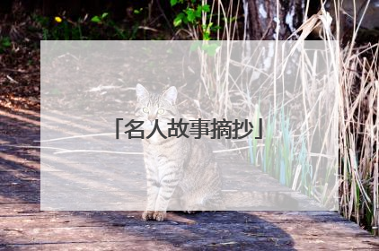 名人故事摘抄