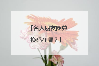 名人朋友圈兑换码在哪?