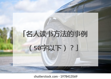 名人读书方法的事例（50字以下）？