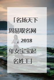 名扬天下周易取名网,2018年女宝宝起名姓王