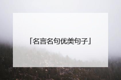 名言名句优美句子