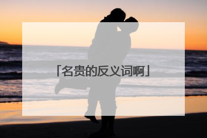 名贵的反义词啊