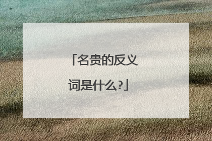 名贵的反义词是什么?