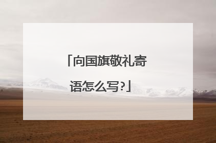 向国旗敬礼寄语怎么写?