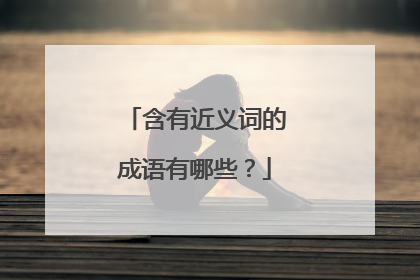 含有近义词的成语有哪些？