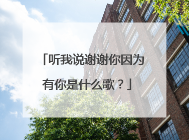 听我说谢谢你因为有你是什么歌?