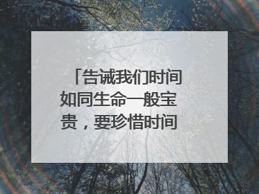 告诫我们时间如同生命一般宝贵，要珍惜时间的名言警句