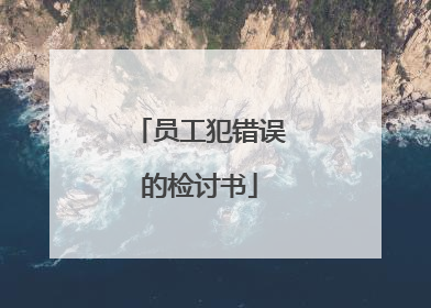 员工犯错误的检讨书