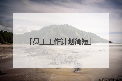 员工工作计划简短