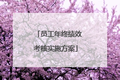 员工年终绩效考核实施方案