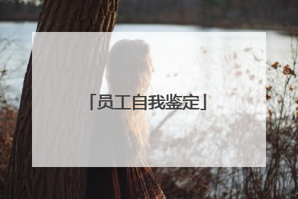 员工自我鉴定