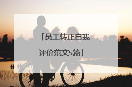员工转正自我评价范文5篇