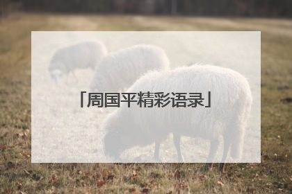 周国平精彩语录