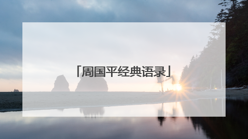 周国平经典语录