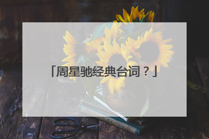 周星驰经典台词？