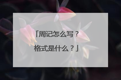 周记怎么写？ 格式是什么？