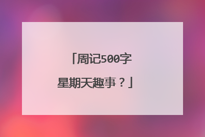 周记500字星期天趣事？