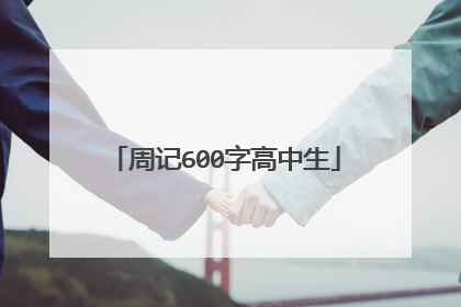 周记600字高中生