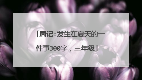 周记:发生在夏天的一件事300字，三年级