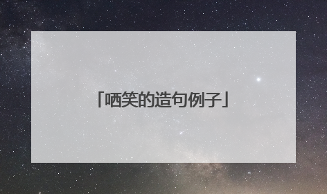 哂笑的造句例子