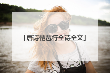 唐诗琵琶行全诗全文
