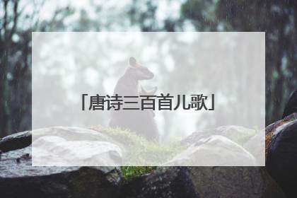 唐诗三百首儿歌